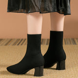 Paulette™ – Bottines tricot confortables à talon stable et souple