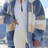 Amber - manteau rayé pour femme pour l'hiver