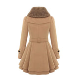 Lucie | Trench-coat élégant avec fourrure végane