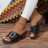 Naëlla | Mules à Talon Boucle Élégante