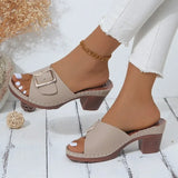 Naëlla | Mules à Talon Boucle Élégante