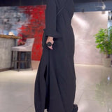 Evia™ | Robe Longue Ample avec Revers et Fente