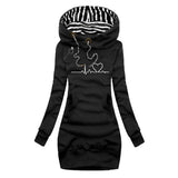 Maryline | Robe Pull Imprimée Battement de Cœur