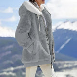 Amber - manteau rayé pour femme pour l'hiver