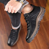 Arthur - Chaussures Casual en Cuir Brodées à la Main